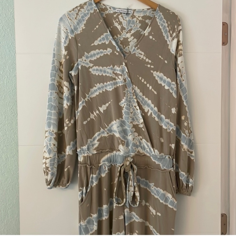 Young Fabulous & Broke Tie Dye Soft Sweatshirt Athleasure Cozy Cabin Jumpsuit
